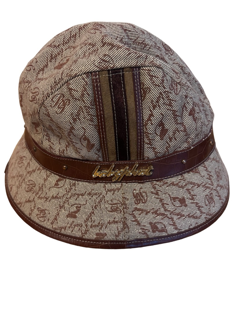 Baby Phat Brown and Cream Monogram Bucket Hat